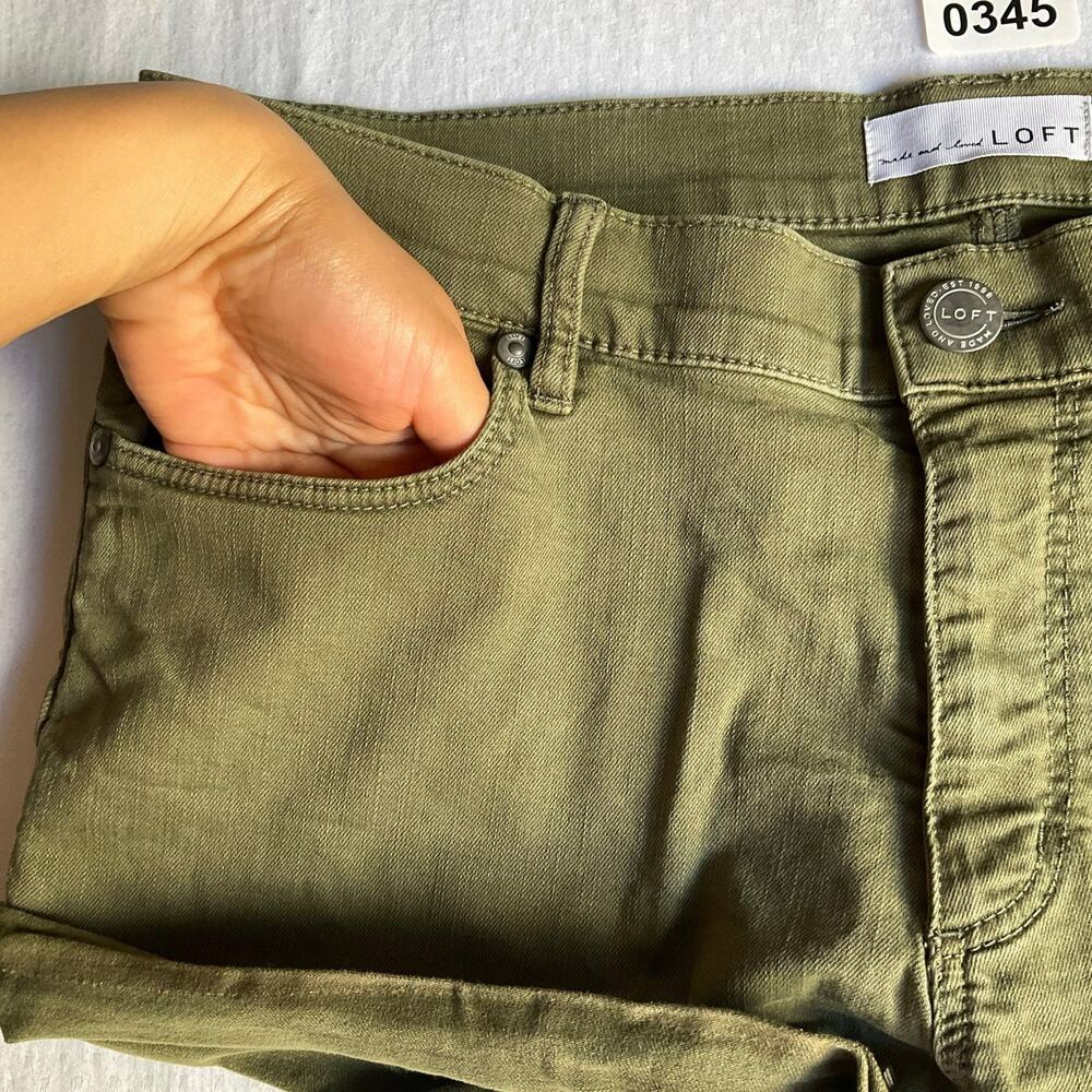 LOFT Women Summer Jeans Shorts Denim size 31, Green - Picture 6 of 10